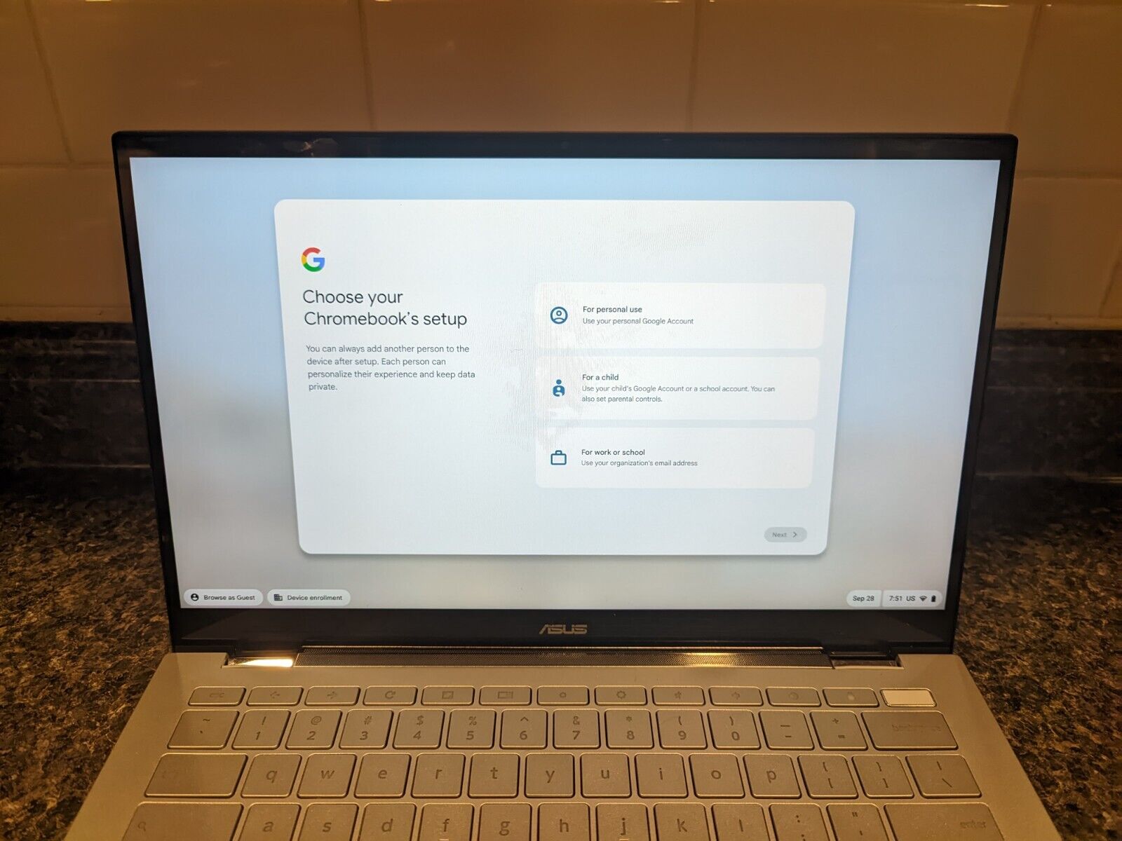 Asus Google Chromebook Flip C436 Laptop, Silver
