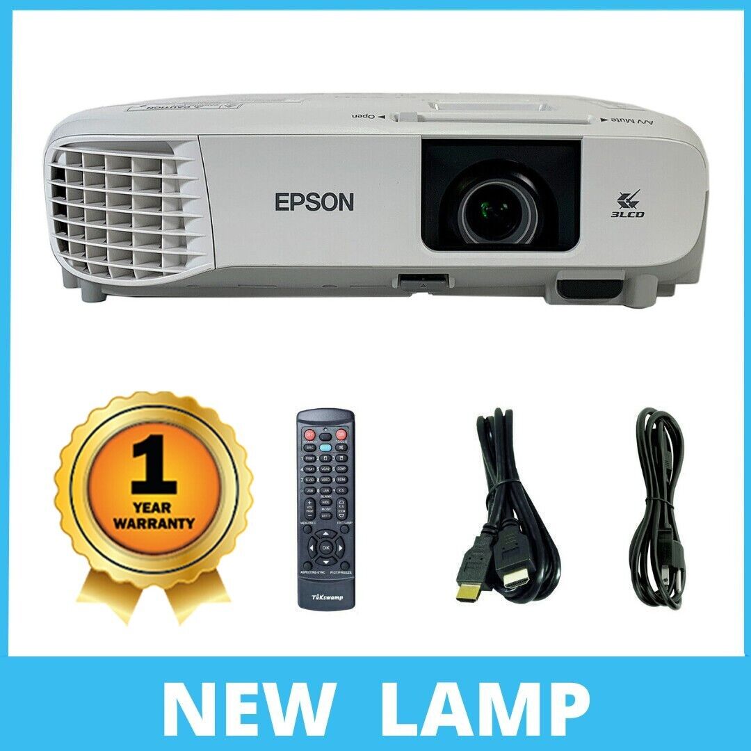 NEW LAMP - Epson PowerLite X39 3LCD Projector 3500 Lumens 1080p HDMI w/Bundle