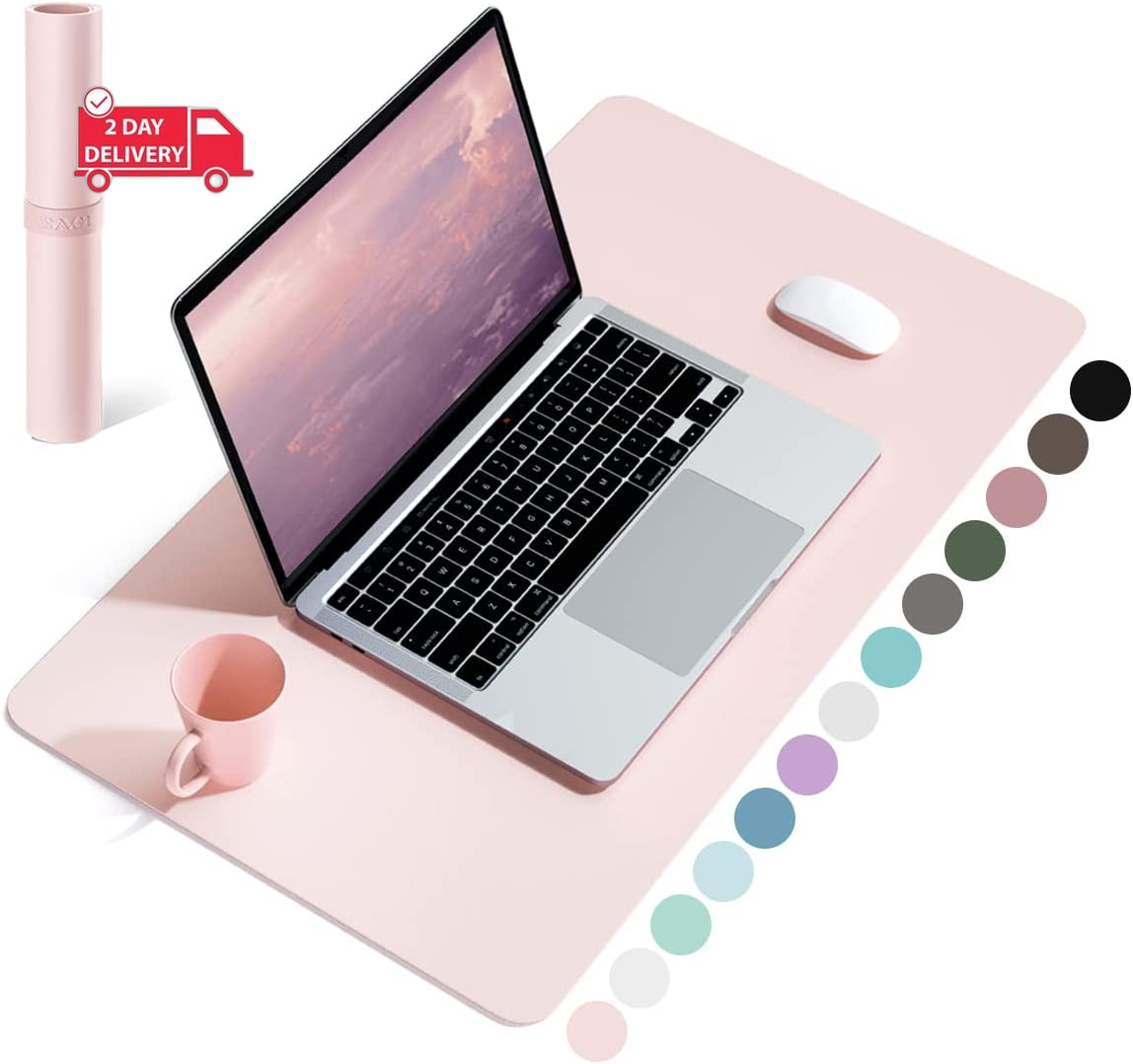 Non-Slip Desk Pad,Mouse Pad,Waterproof PVC Leather Desk Table Protector,Ultra Th