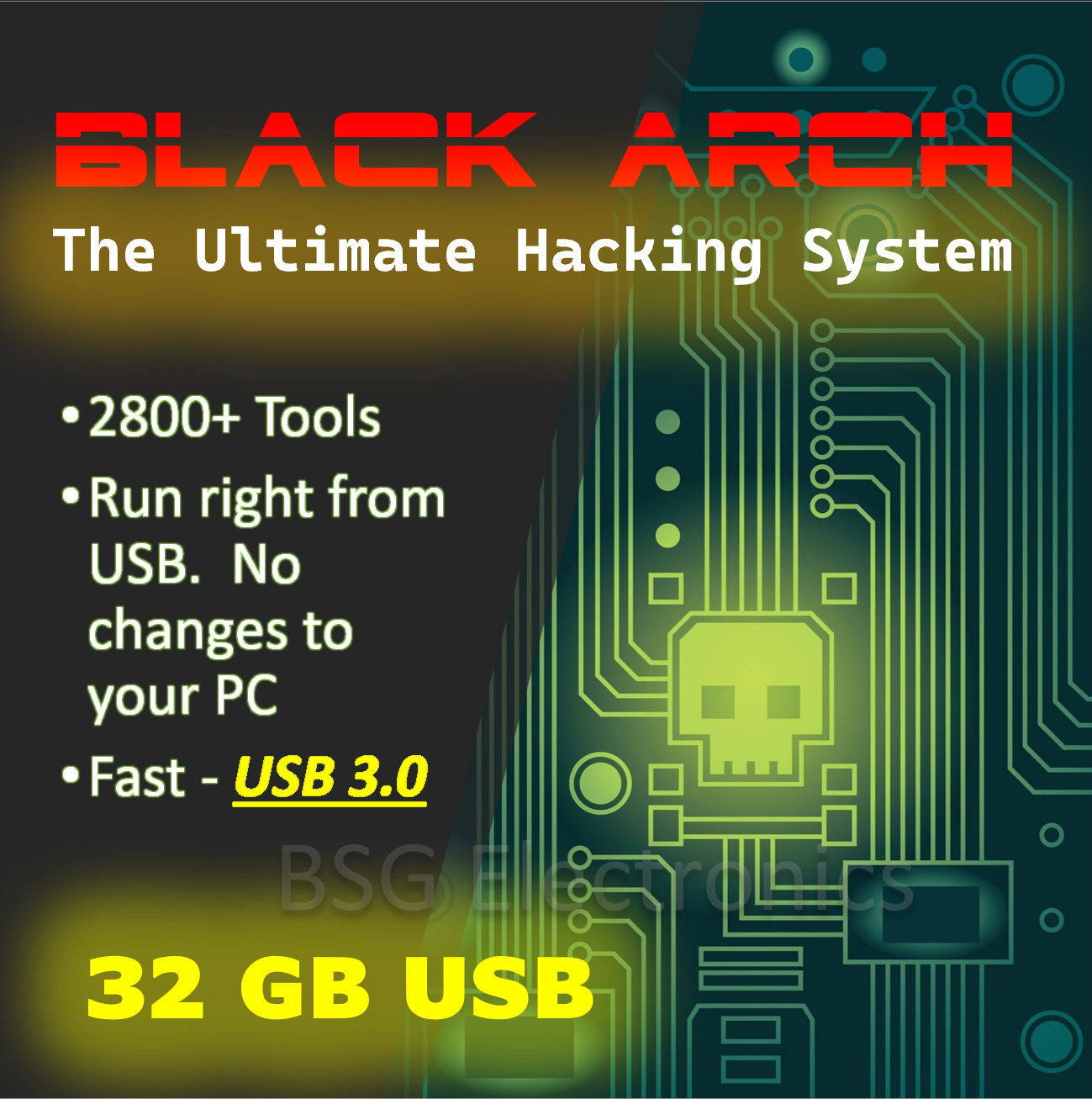 BlackArk USB - Penetration Testing Operating System - 32 GB Fast USB 3.0
