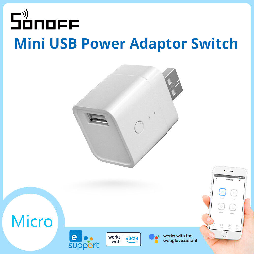 SONOFF Micro Smart USB Switch 5V USB Smart Adaptor Wireless App Control eWelink
