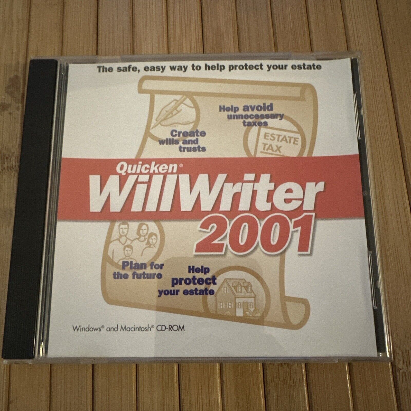 QUICKEN WILLWRITER 2001 Complete Mine Disc