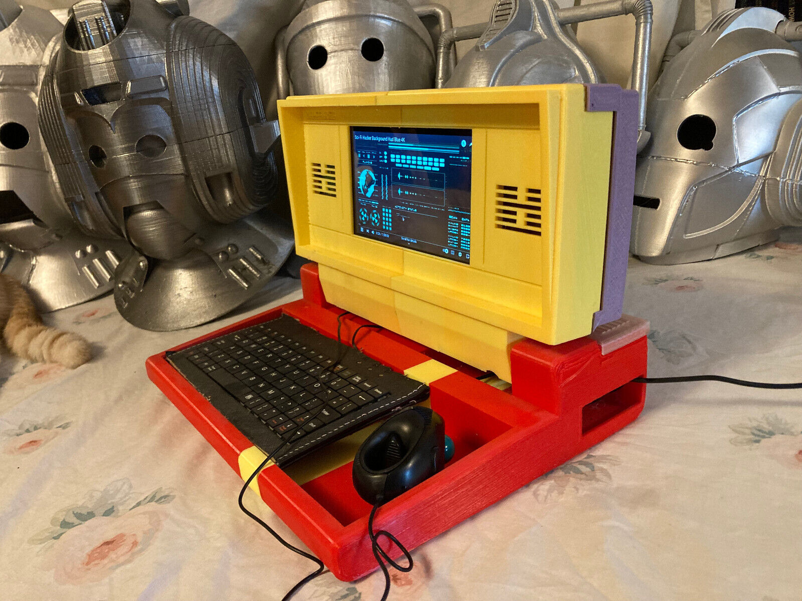 Custom Cyberdeck Cyber Deck laptop with raspbery pi, touchscreen 3D Printed case