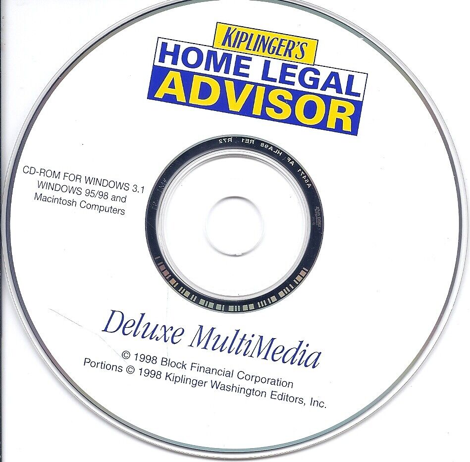 Kiplinger\'s Home Legal Advisor Deluxe Multimedia CD