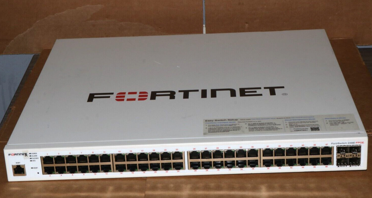Fortinet FortiSwitch FS-248E-FPOE 48-Port Full POE Switch