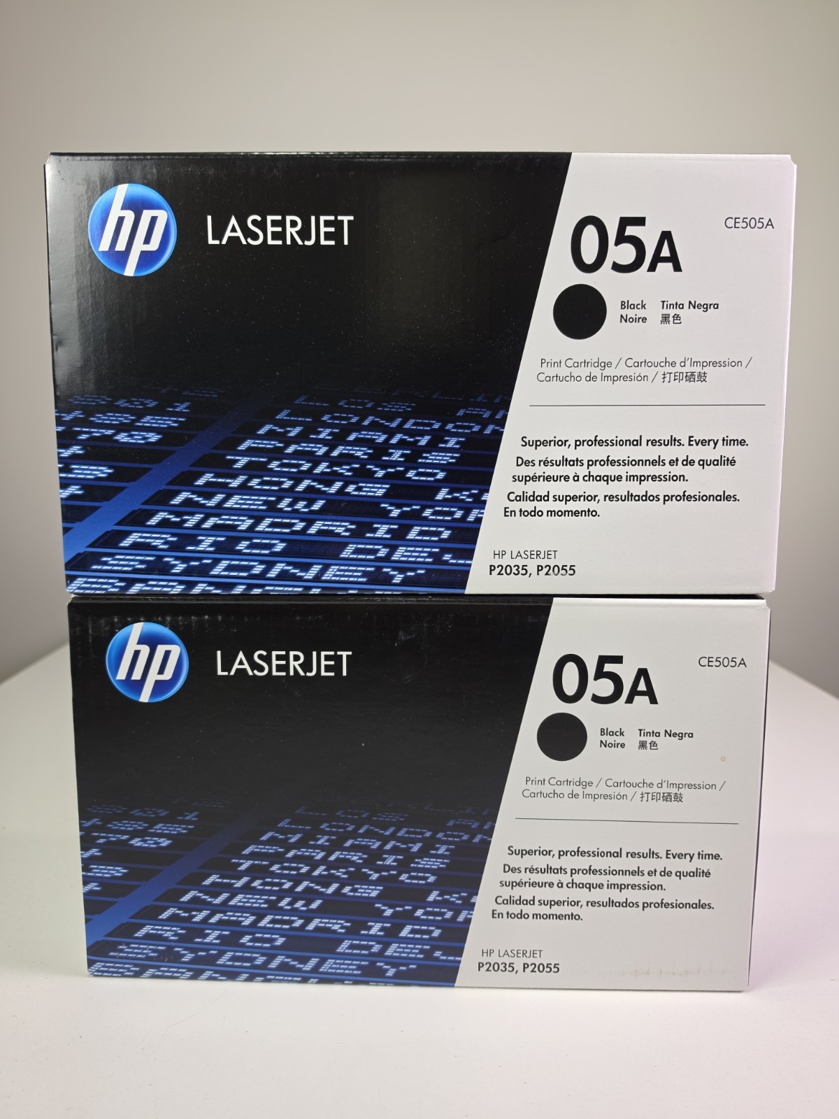 2 Pack - NEW Genuine HP 05A Black LaserJet Toner Cartridge CE505A Retail Box 2 Pack - NEW Genuine HP 05A Black LaserJet Toner Cartridge CE505A Retail Box