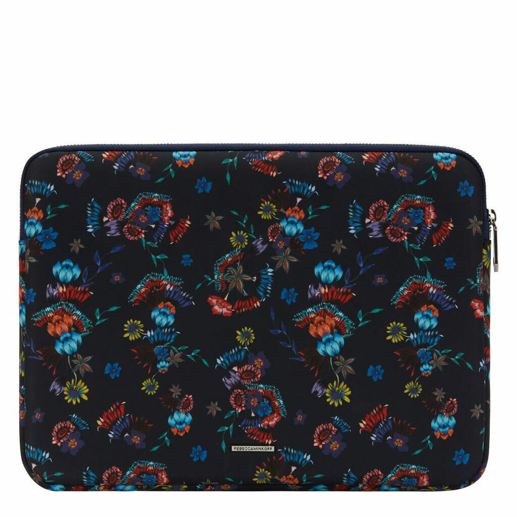 Rebecca Minkoff Sleeve for Macbook 13 Inch Laptops -  Navy Blue / Flower Design