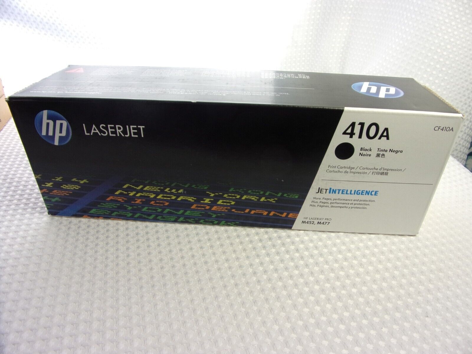 1 Genuine HP LaserJet 410A Black CF410A Toner Cartridge - NEW - Sealed Box Blk