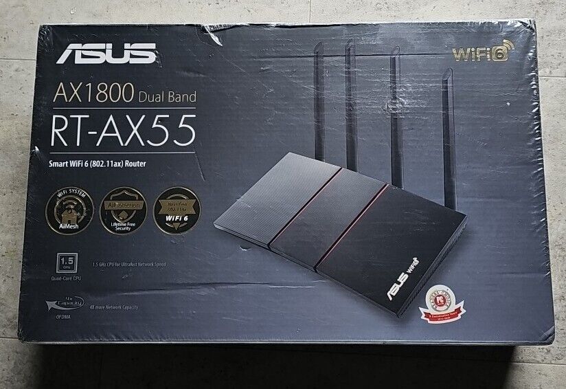 ASUS AX1800 WiFi 6 Router RT-AX55 - Dual Band Gigabit Wireless Router Speed New
