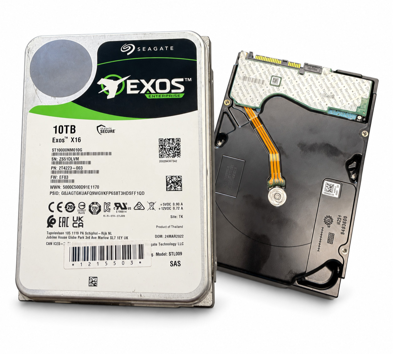 Seagate Exos X16 ST10000NM010G 10TB 7200RPM SAS 12Gb/s 3.5 Seagate Exos X16 ST10000NM010G 10TB 7200RPM SAS 12Gb/s 3.5