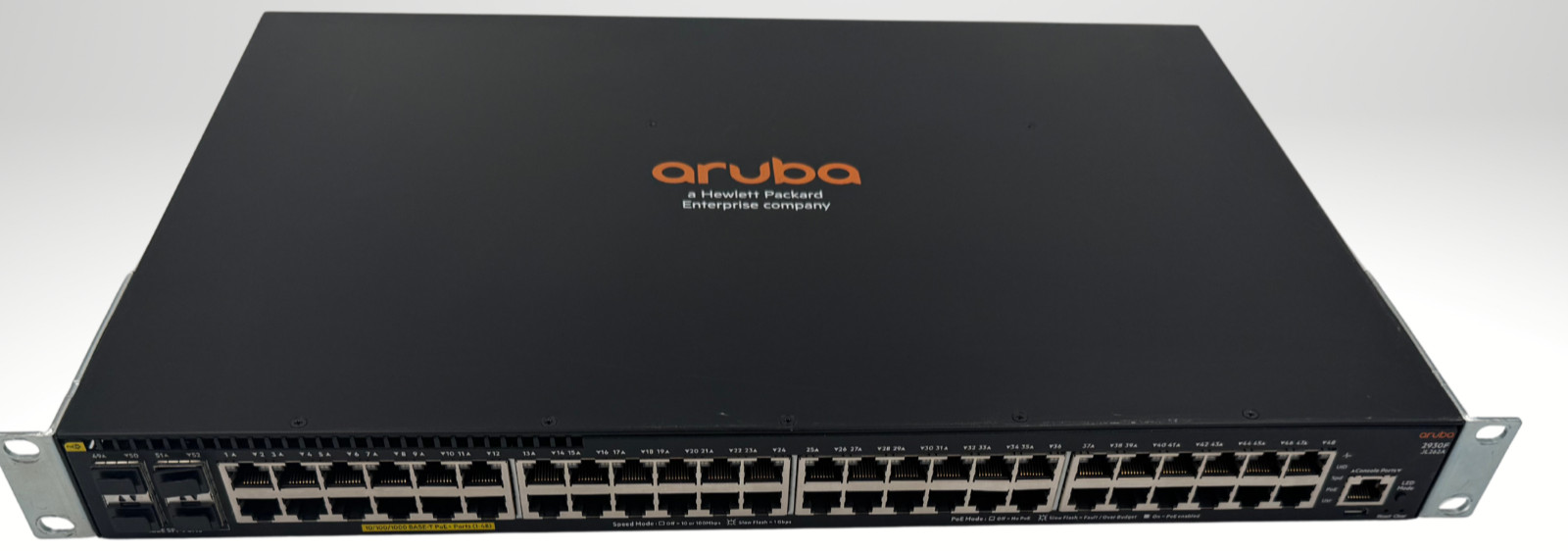 HPE Aruba JL262A 2930F 48-Port PoE+ 4x SFP L3 Switch Tested Rack Ears