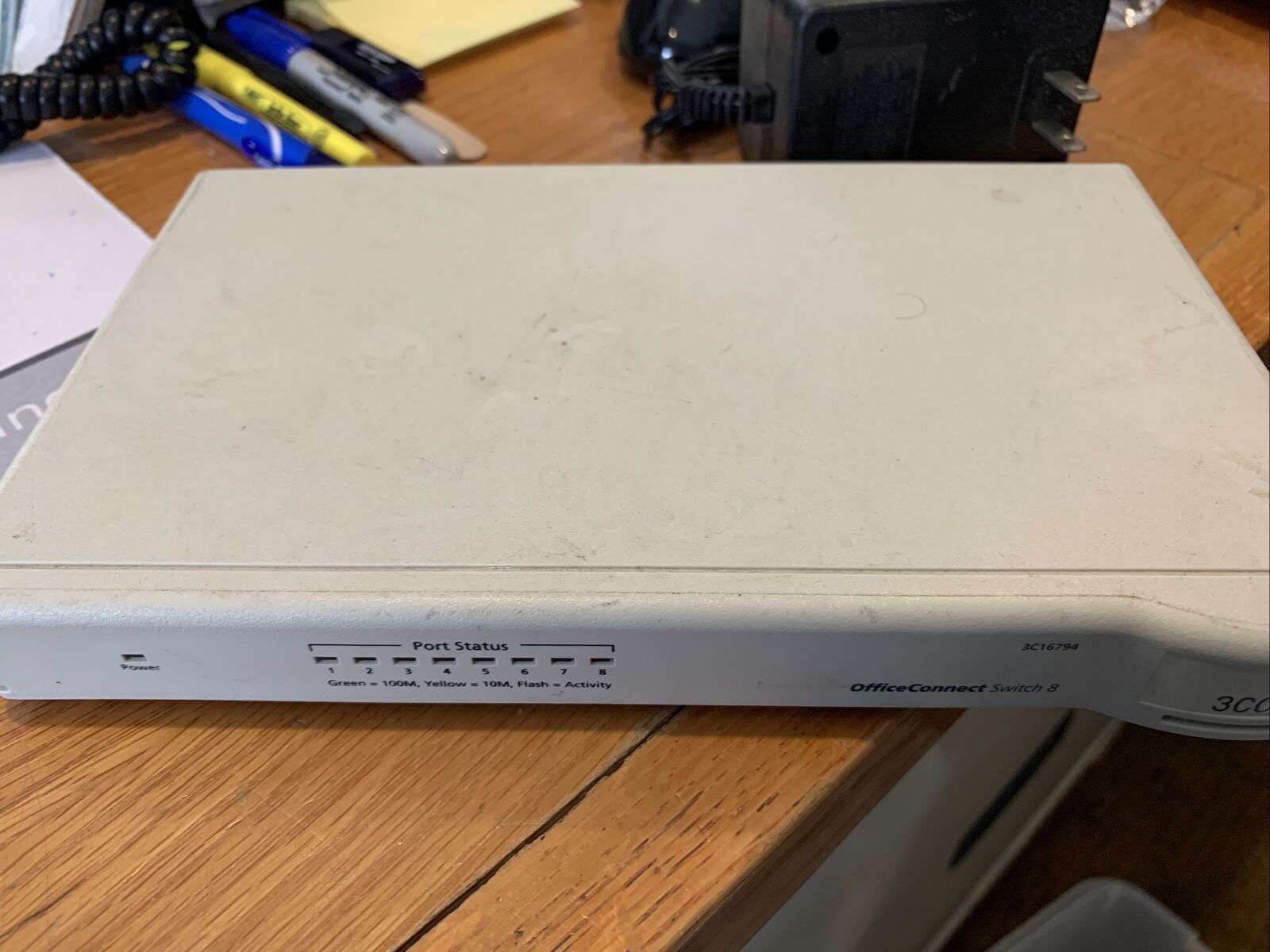 3COM 3C16794 Office Connect 8 Port Fast Ethernet Dual Speed Switch w/ Power