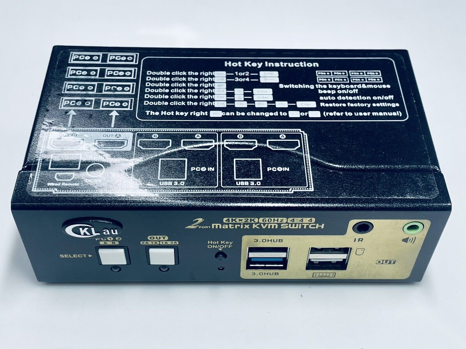 🆕 CKL 2x2 Matrix DisplayPort KVM Switch Dual Monitor USB 3.0 4K 60Hz No cords