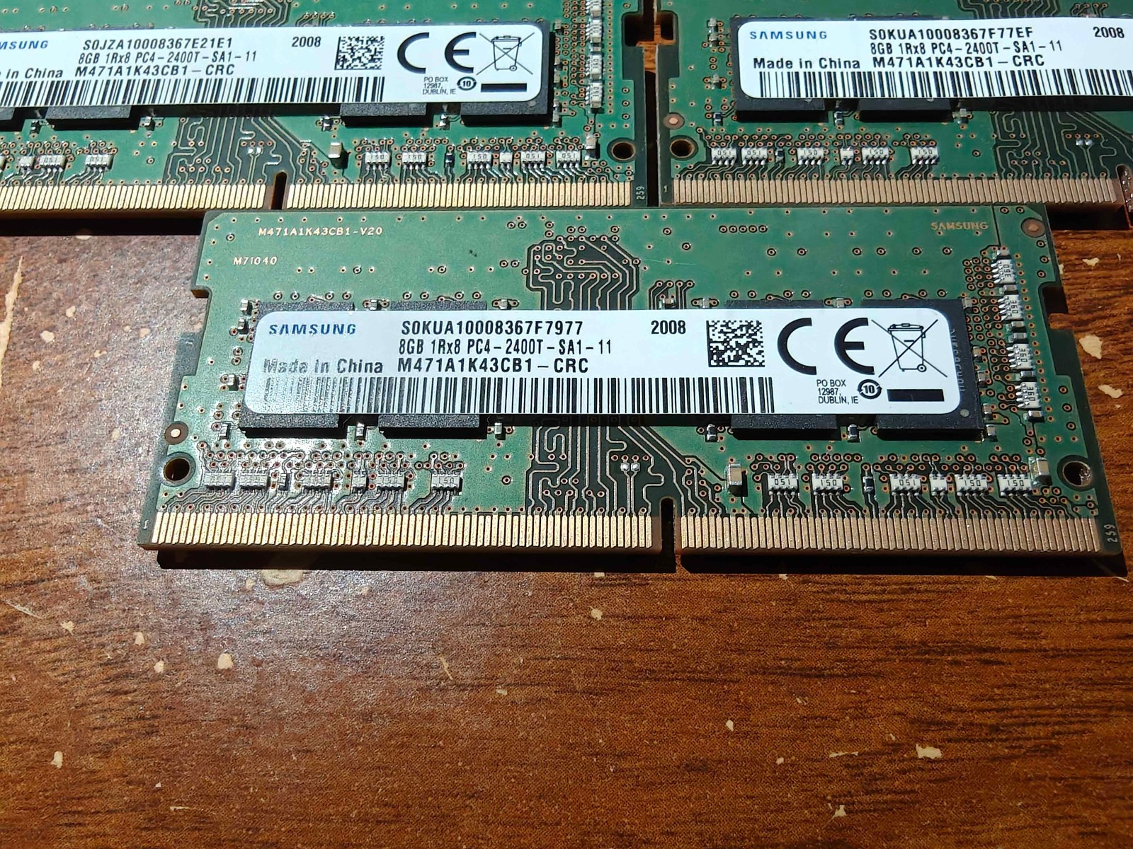 Lot of 50 Samsung 8GB 2400MHz SODIMM DDR4 RAM