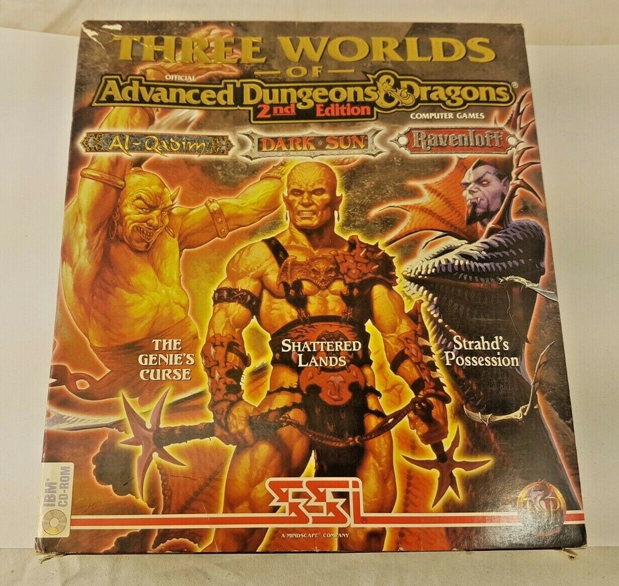 Three Worlds of Advanced Dungeons & Dragons 2nd Edition (PC 1995) CD-ROM SSI