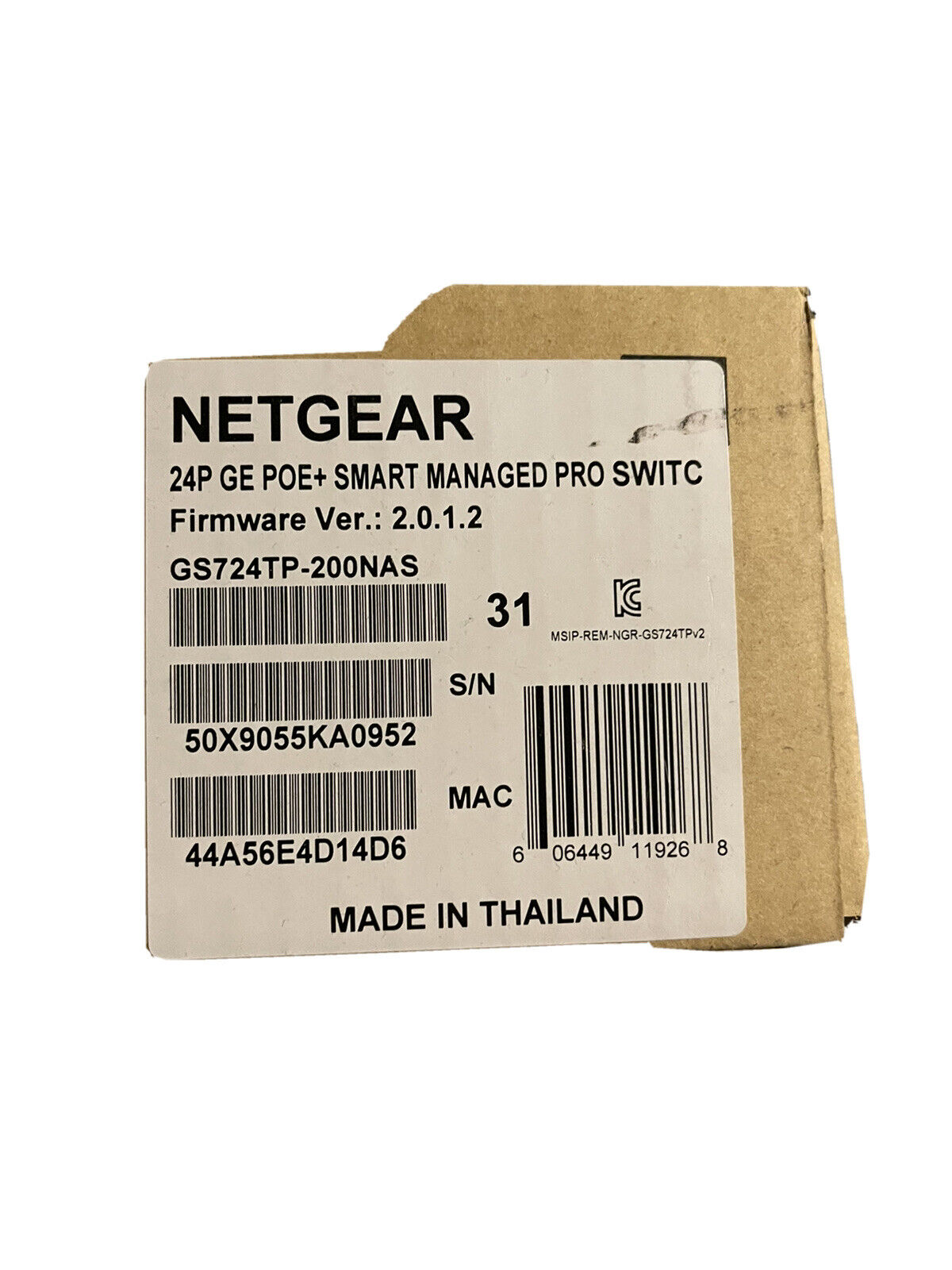 Netgear 24-Port Gigabit PoE+ Smart Managed Pro Switch with 2 SFP Ports (GS724TPv