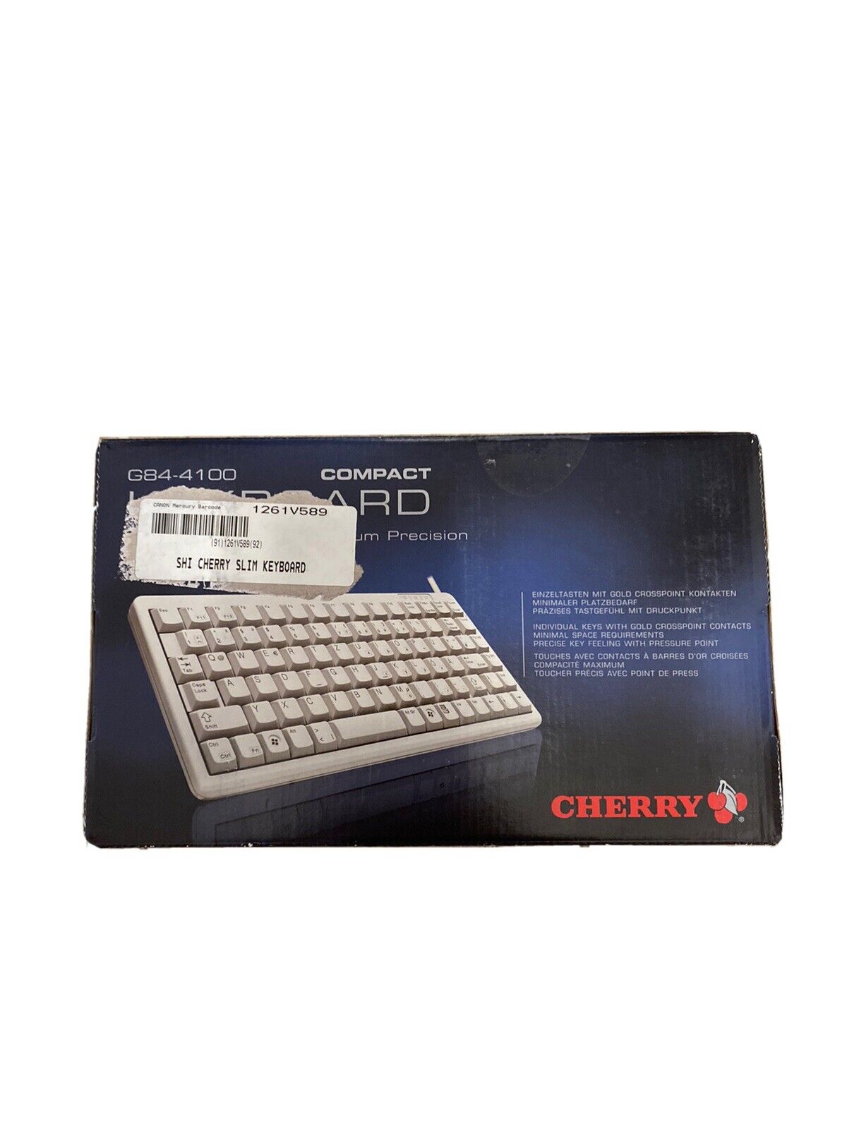 Cherry (G84-4100) Compact 60% Slim Keyboard - White *New Sealed*