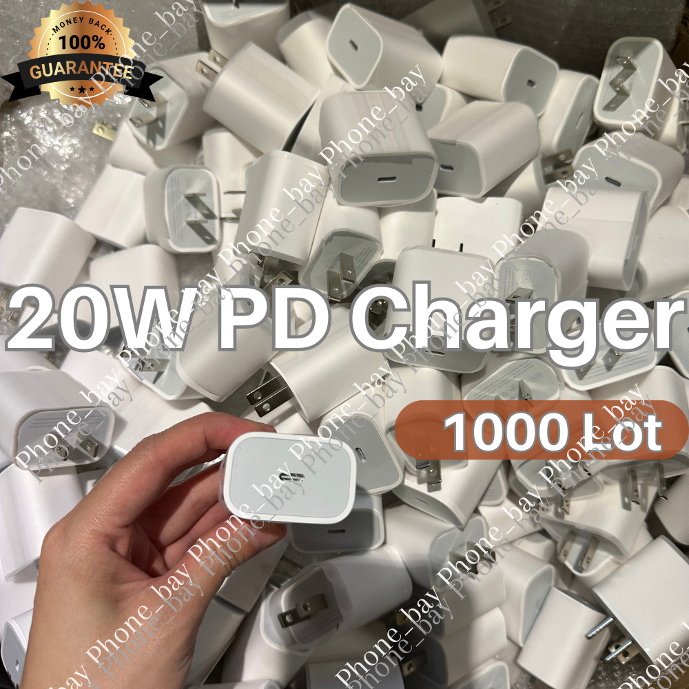 1000 PACK Bulk For iPhone iPad 20W USB C Type C Power Adapter Fast Charger Block