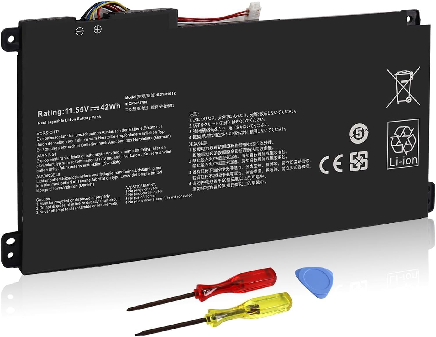 42Wh B31N1912 C31N1912 Replacment Laptop Battery for ASUS Vivobook 14 15.6 42Wh B31N1912 C31N1912 Replacment Laptop Battery for ASUS Vivobook 14 15.6