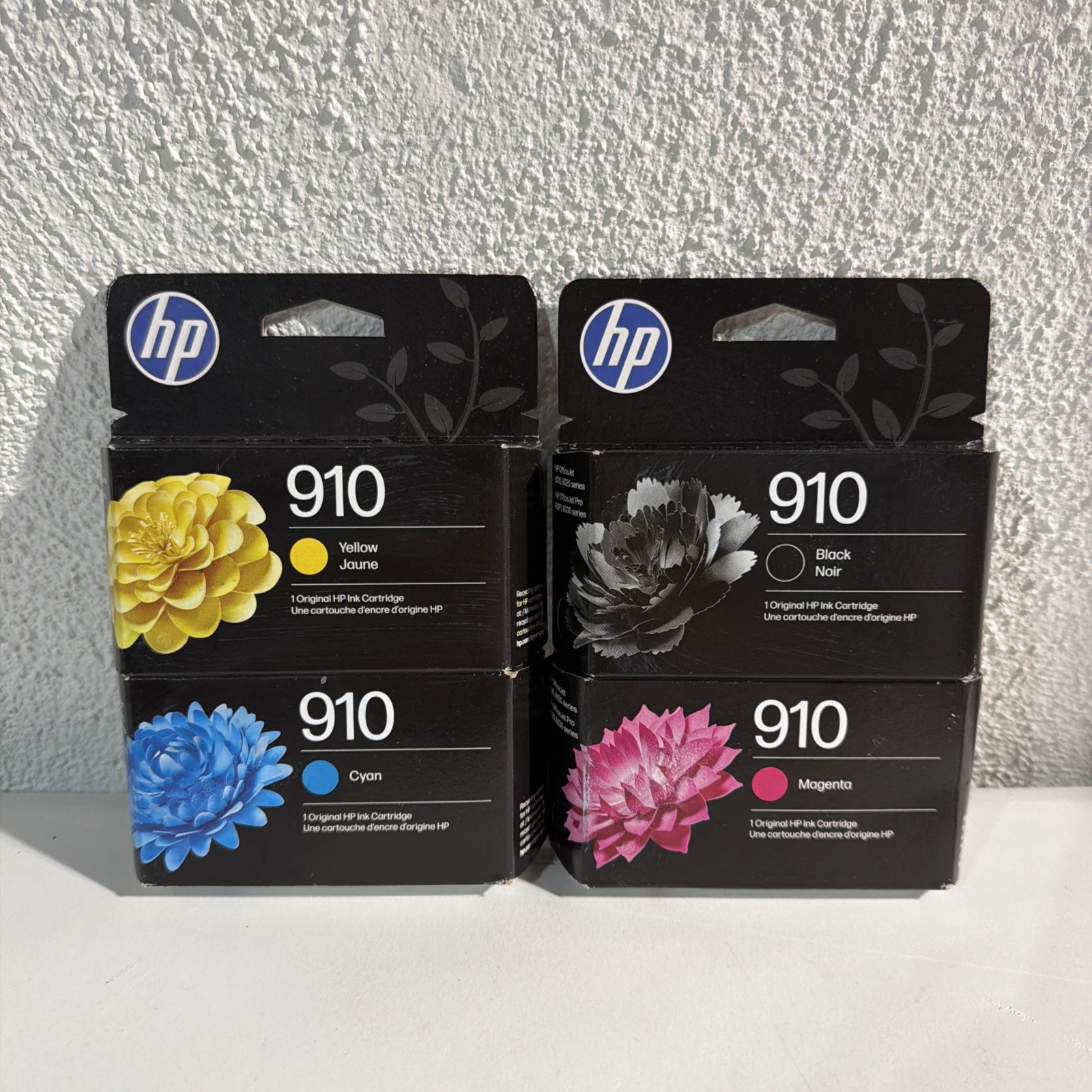 New Genuine HP 910 Full Set CMYB Ink Cartridges Exp. 12/2027 Brand New OEM