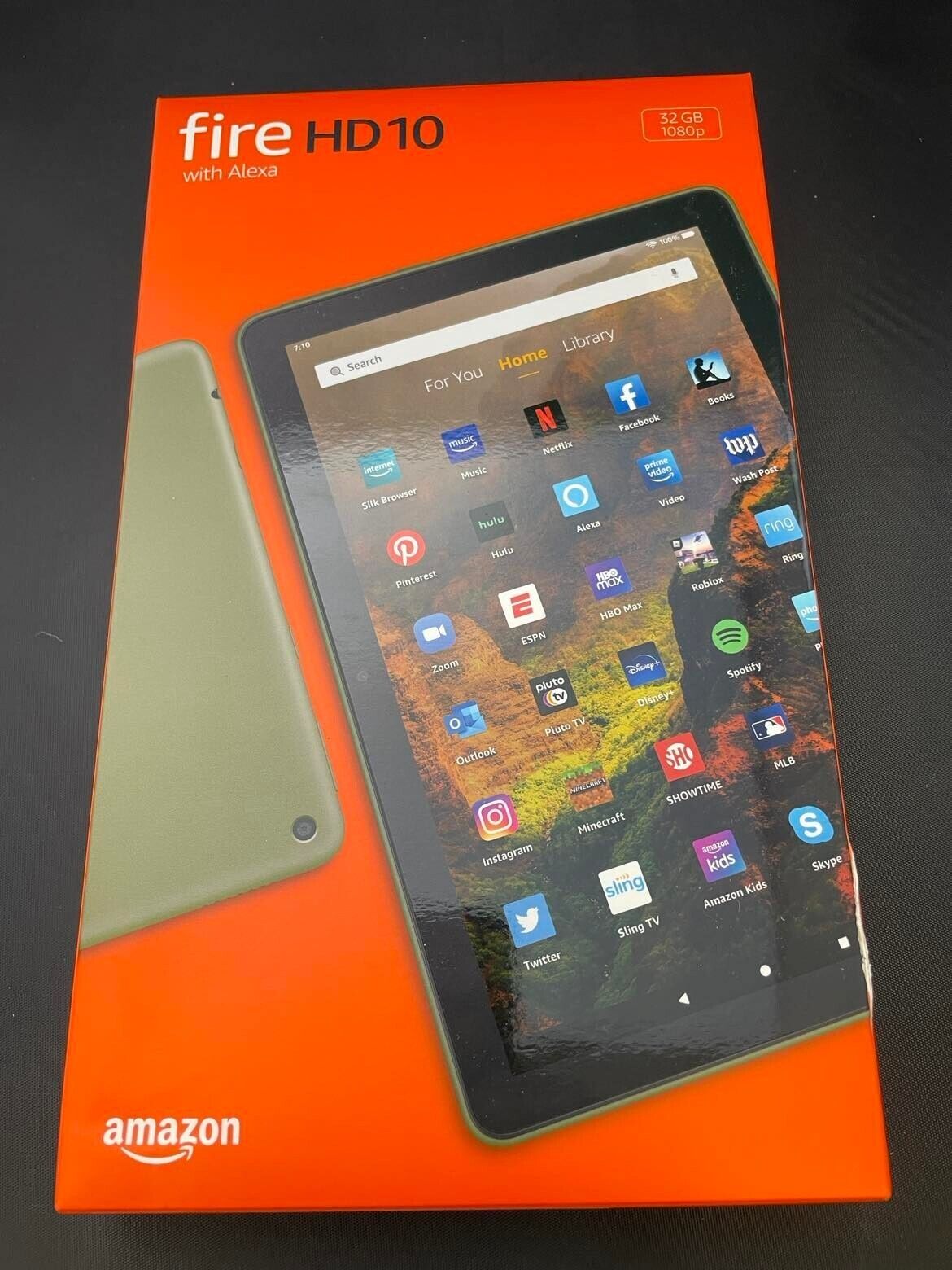 (New) Amazon Fire HD 10 32GB Tablet  Wi-Fi Alexa 10 Inch 2021 11th Gen - Olive