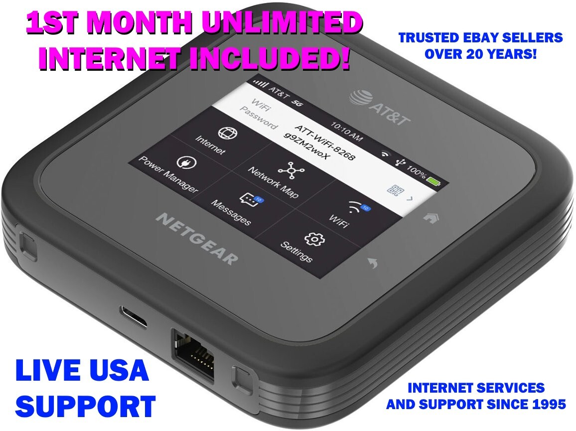 💥 5G UNLIMITED NETGEAR INTERNET HOTSPOT ✅ INCLUDES 30 DAYS ▶▶UNLIMITED DATA 💥 5G UNLIMITED NETGEAR INTERNET HOTSPOT ✅ INCLUDES 30 DAYS ▶▶UNLIMITED DATA