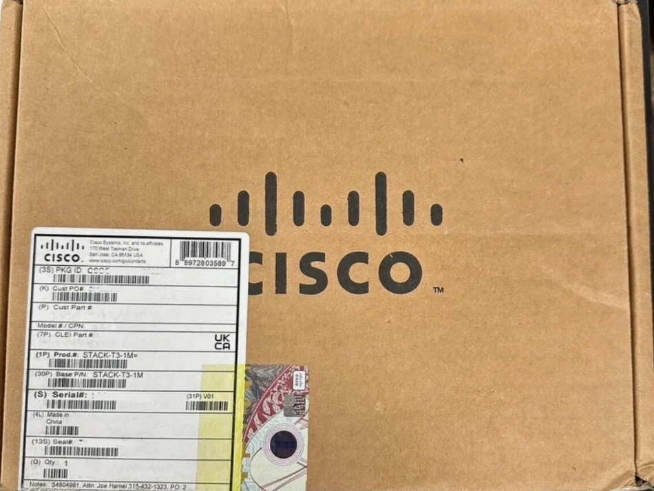 Cisco Catalyst 9300L Network Stacking Kit – C9300L-STACK-KIT – 1m (3.3 ft) NEW Cisco Catalyst 9300L Network Stacking Kit – C9300L-STACK-KIT – 1m (3.3 ft) NEW