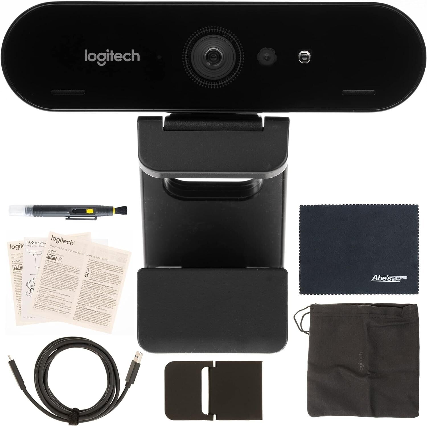 Logitech BRIO UHD 4K Webcam: (960-001105) with RightLight 3 and HDR Technology