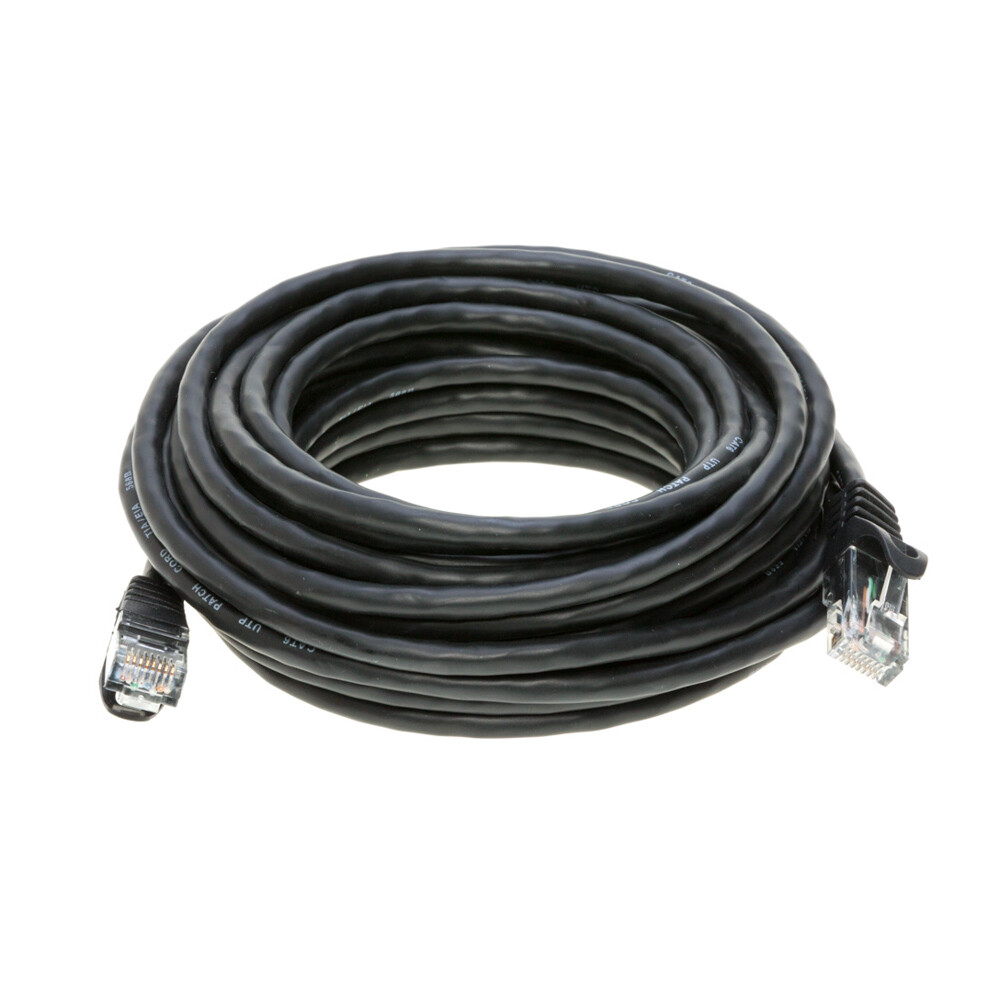 CAT5e Ethernet Patch Cable RJ-45 Internet Cord Black 25FT - 200FT Multi-Pack LOT CAT5e Ethernet Patch Cable RJ-45 Internet Cord Black 25FT - 200FT Multi-Pack LOT