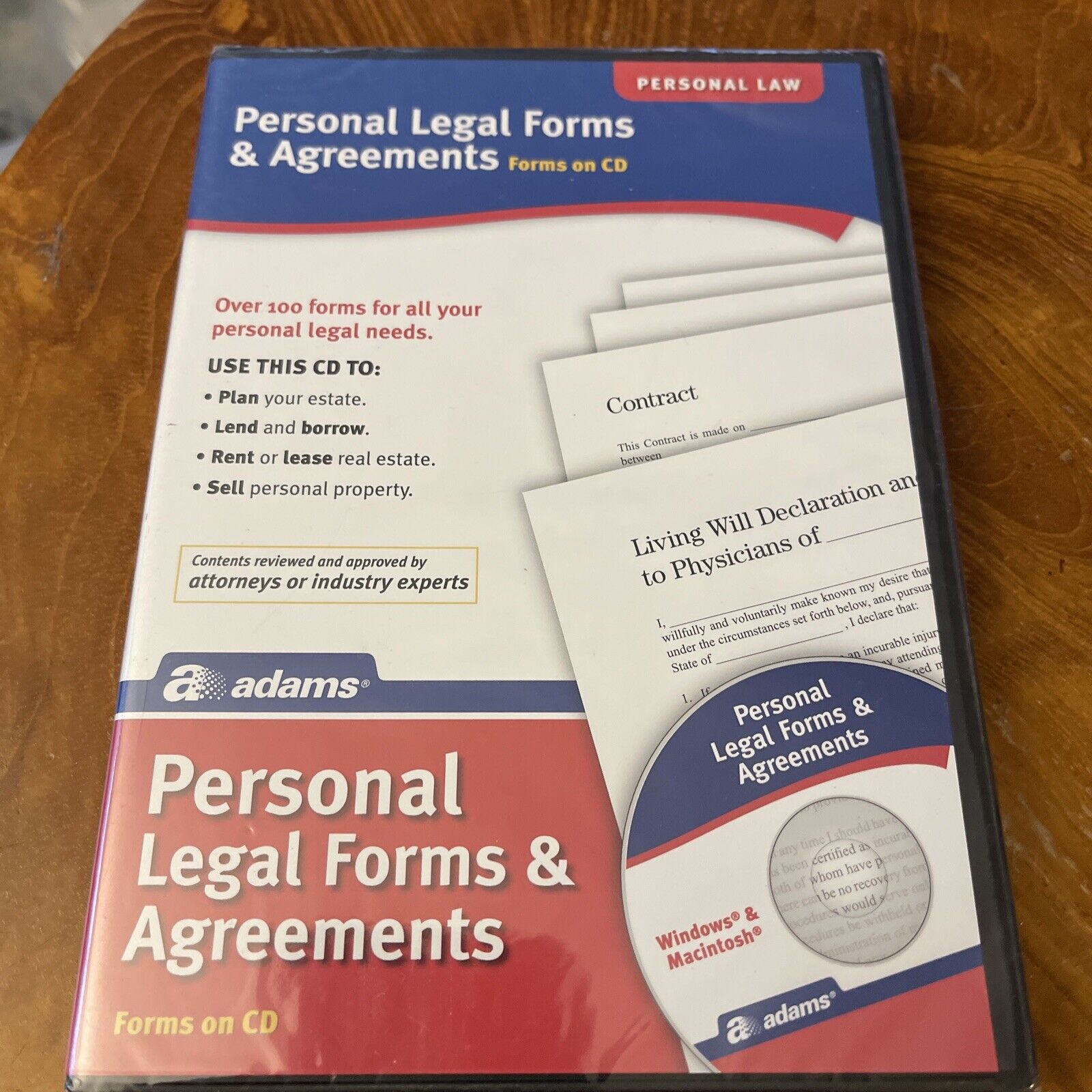 Adams Personal Legal Forms and Agreements on CD