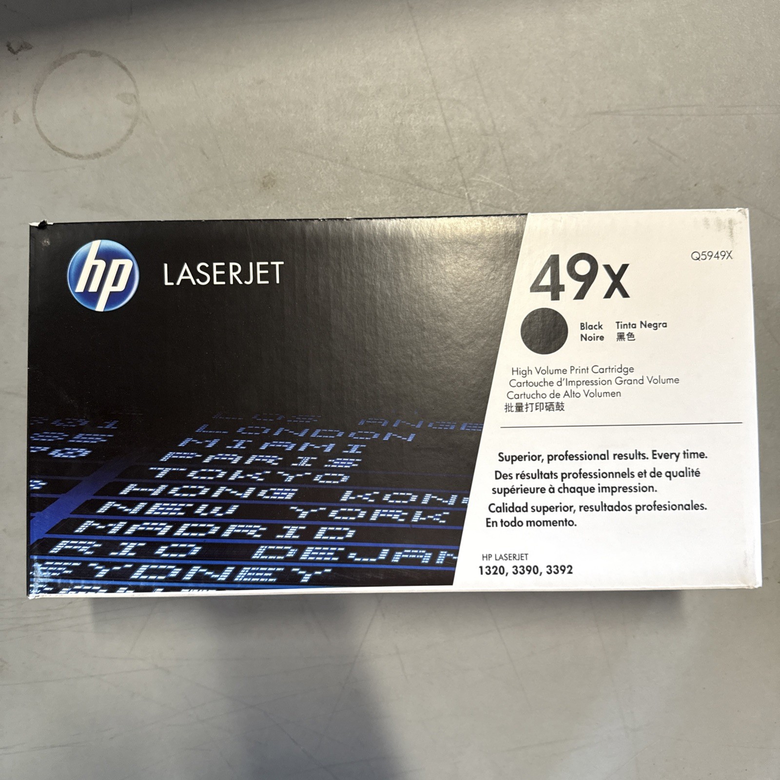 GENUINE HP 49A BLACK TONER CARTRIDGE Q5949A HP LASERJET 1160 1320 3392 CT-40 GENUINE HP 49A BLACK TONER CARTRIDGE Q5949A HP LASERJET 1160 1320 3392 CT-40