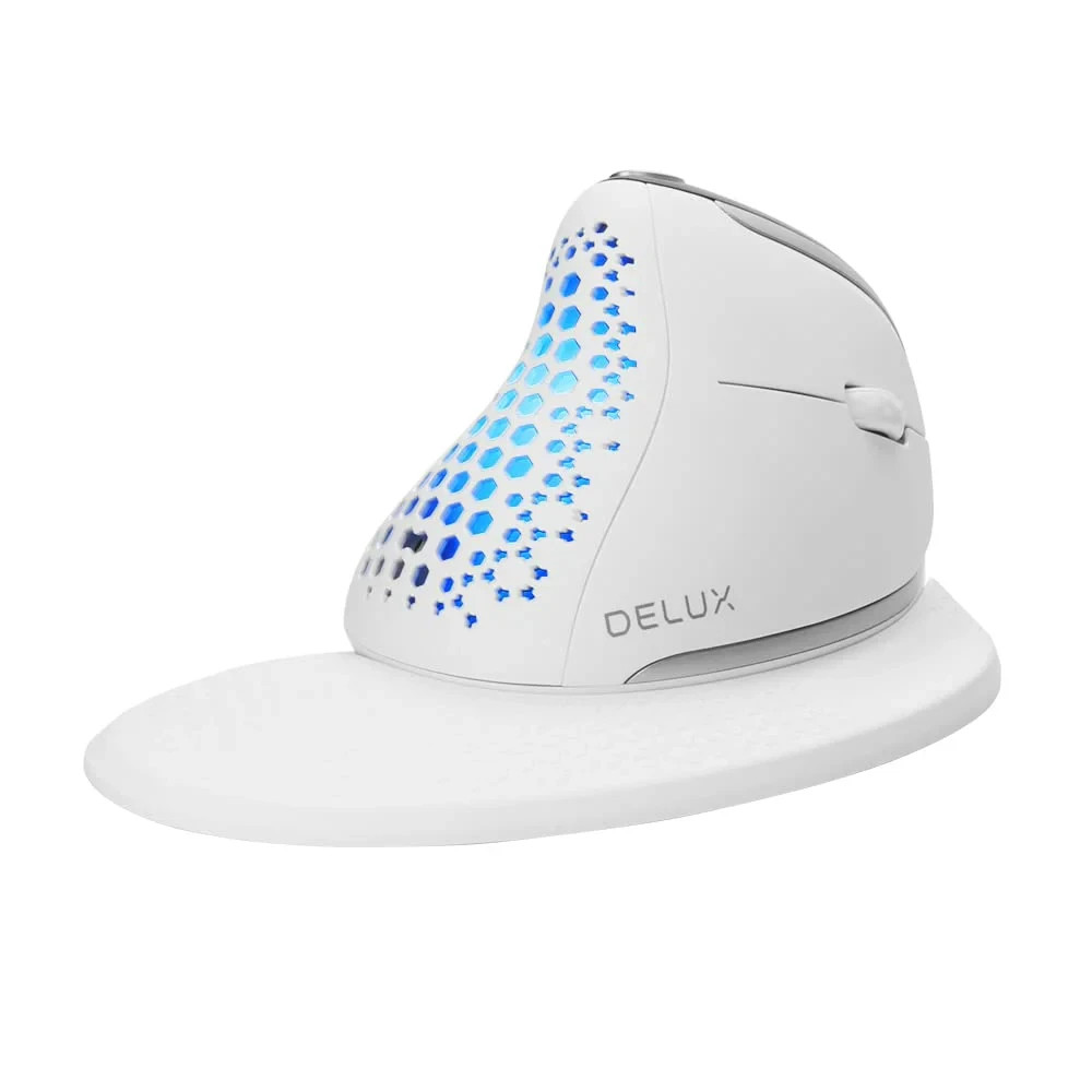 DELUX Seeker Ergonomic Vertical Wireless Mouse with OLED Screen (M618XSD) DELUX Seeker Ergonomic Vertical Wireless Mouse with OLED Screen (M618XSD)