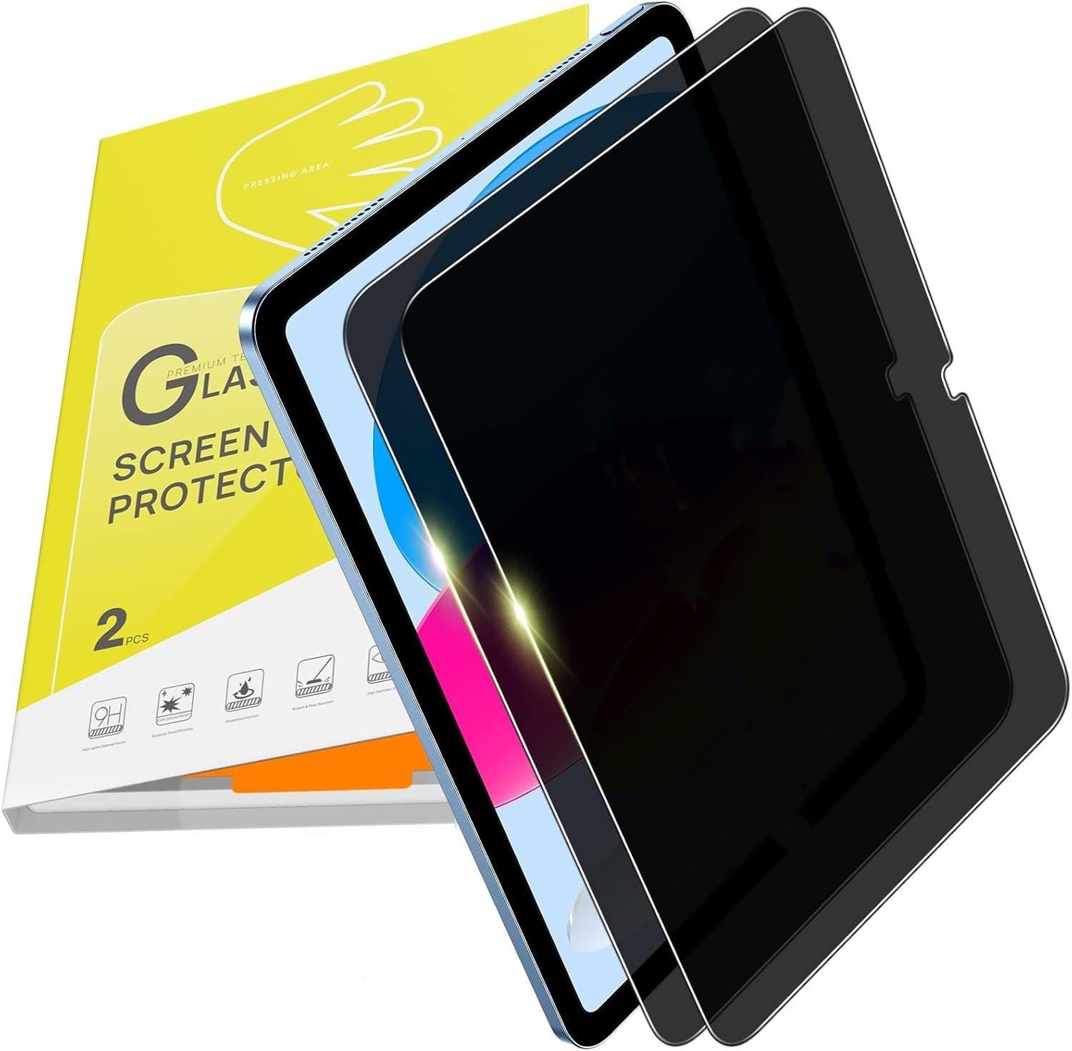 2x Clear / Privacy Tempered Glass Screen Protector For iPad A16 11th 10th Gen 2x Clear / Privacy Tempered Glass Screen Protector For iPad A16 11th 10th Gen