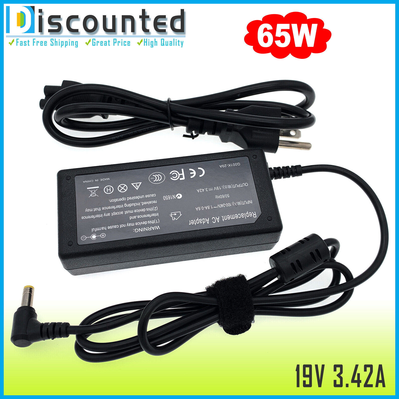 65W AC Power Adapter Charger For JBL Boombox 1 2 Wireless Bluetooth Speaker