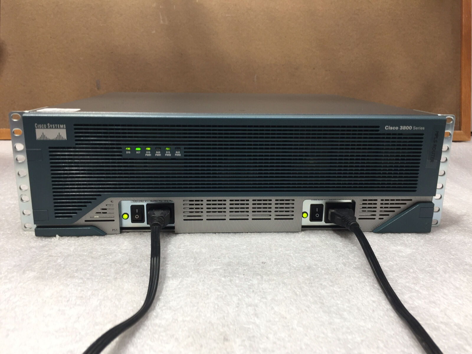 Cisco 3800 Series Model 3845 V01 Integrated Services Router -- TESTED AND RESET