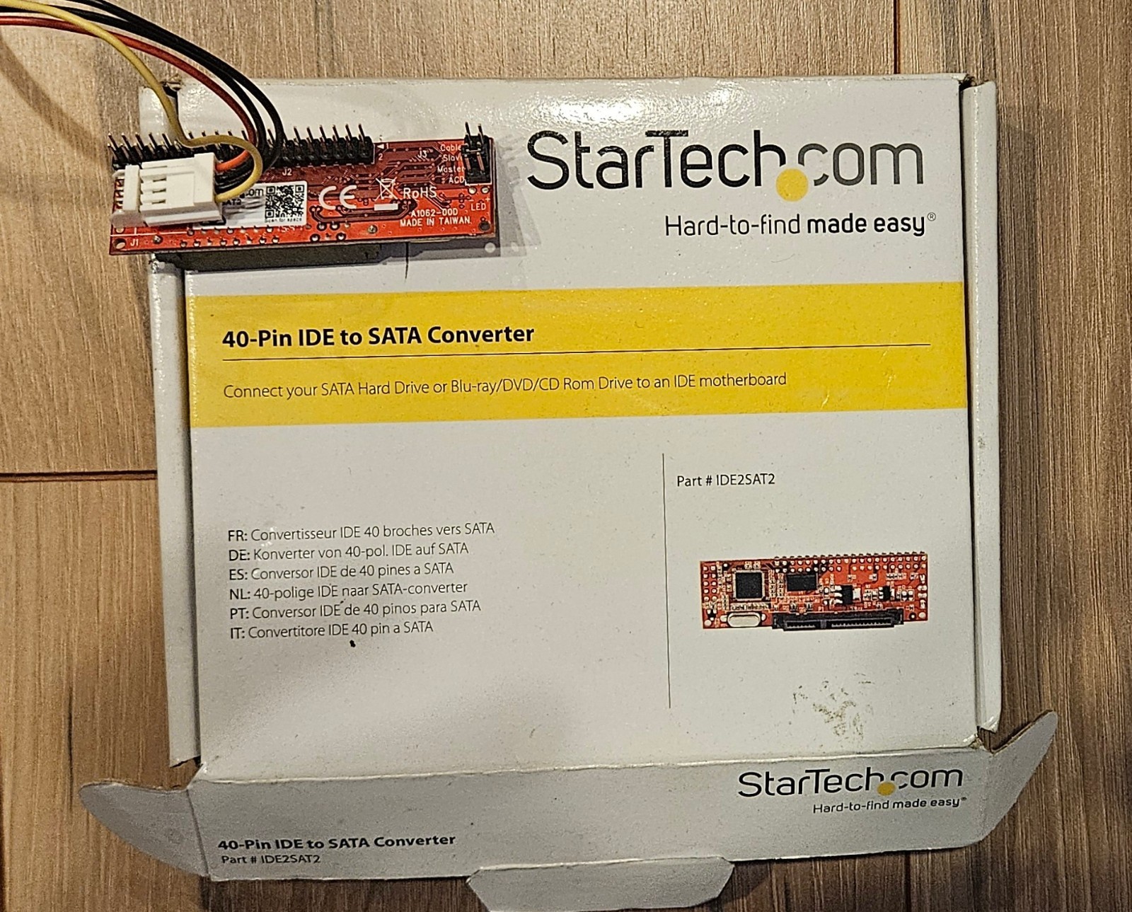 StarTech.com IDE to SATA Hard Drive or Optical Drive Adapter Converter - 40-Pin StarTech.com IDE to SATA Hard Drive or Optical Drive Adapter Converter - 40-Pin
