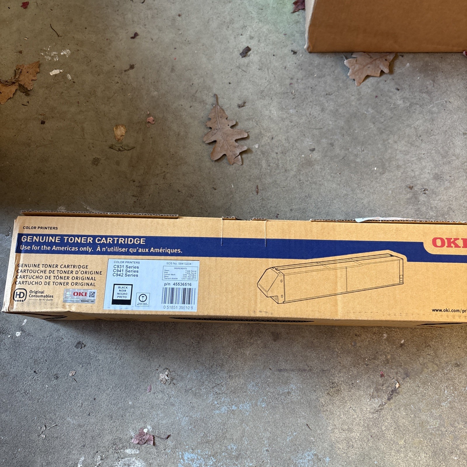 OKI 45536516 Genuine Black Toner Cartridge For C931 C941 C942 Color Printers
