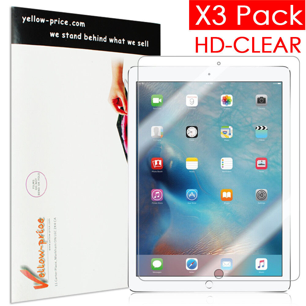 3 PCS HD CLEAR LCD SCREEN PROTECTOR SCRATCH SAVER FOR 2018 NEW iPAD PRO 12.9