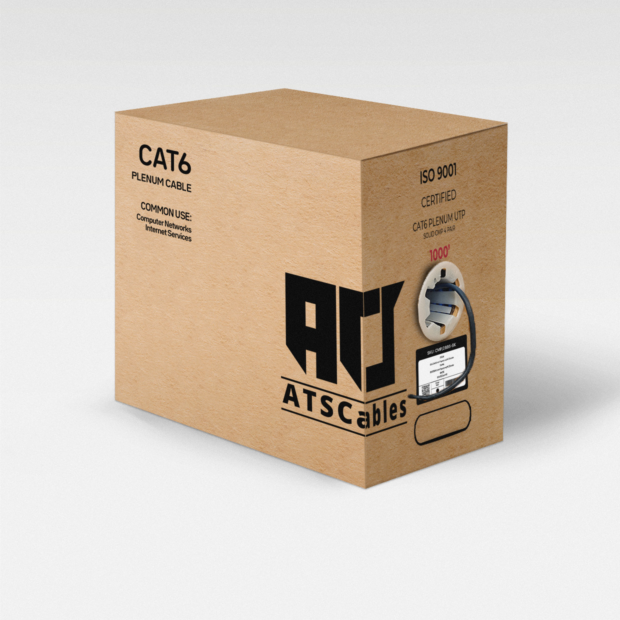 Cat6 Plenum 1000ft 550 Mhz Ethernet Cable 23 AWG in 8 Colors Cat6 Plenum 1000ft 550 Mhz Ethernet Cable 23 AWG in 8 Colors