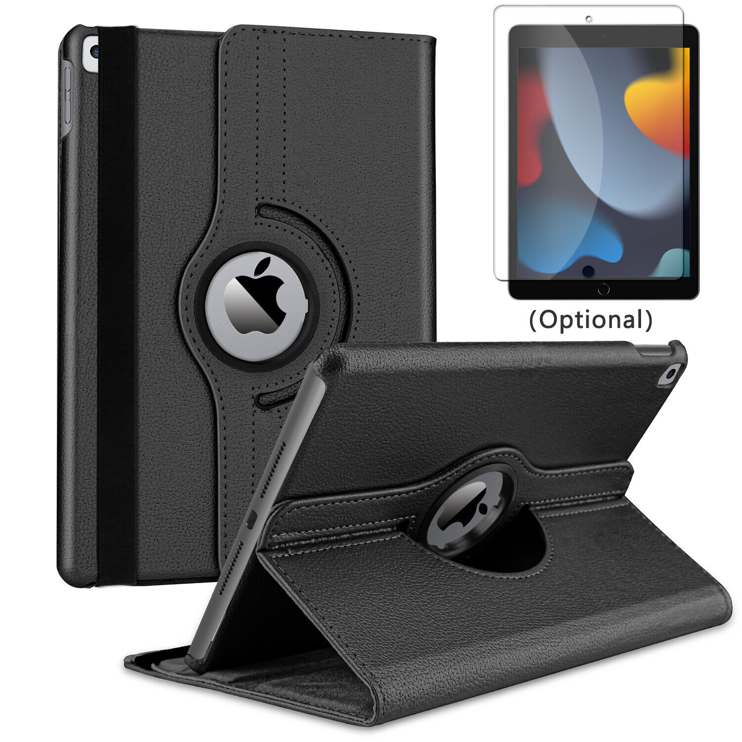 For iPad 10th 9th 8th 7th Generation, 10.2'' Case Leather Stand,Screen Protector