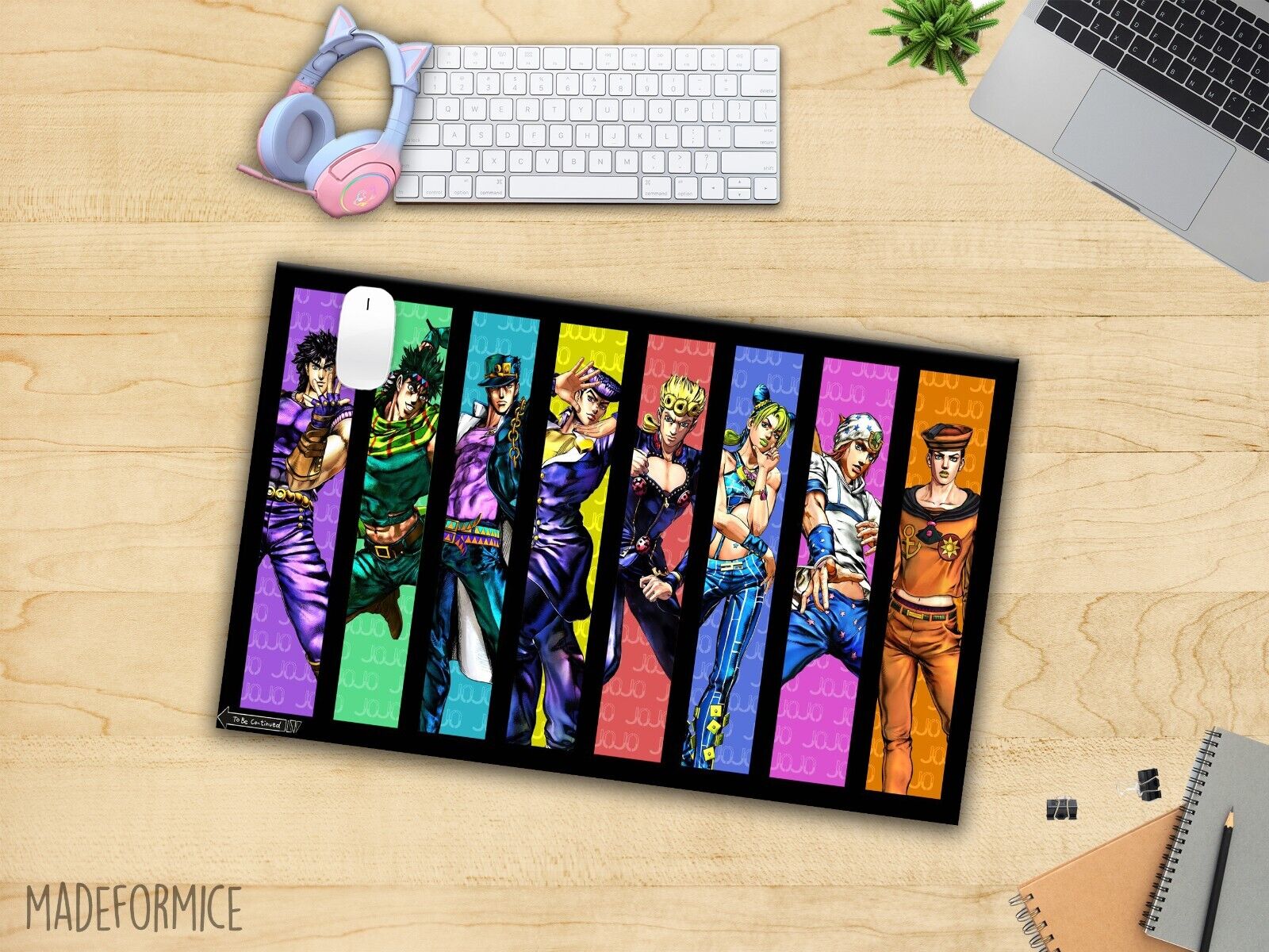 Anime Jojo Mousepad - 10x16 inch large mat - Japanese Manga Art Mat