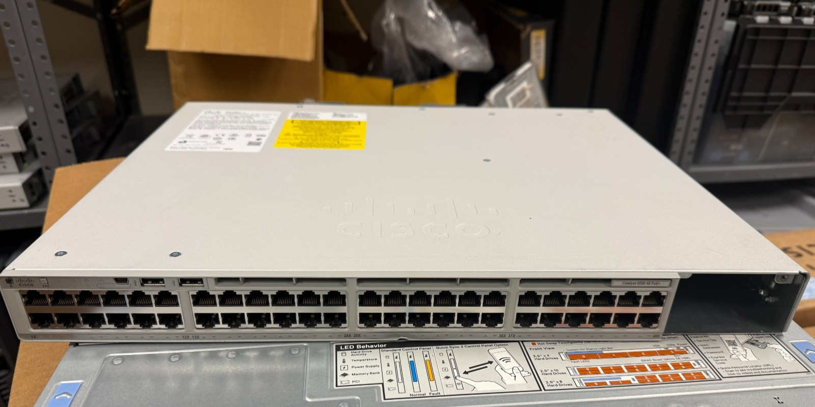 Cisco Catalyst C9200-48P-A 48-Port Gigabit PoE+ Network Switch *TESTED* - No PWR Cisco Catalyst C9200-48P-A 48-Port Gigabit PoE+ Network Switch *TESTED* - No PWR