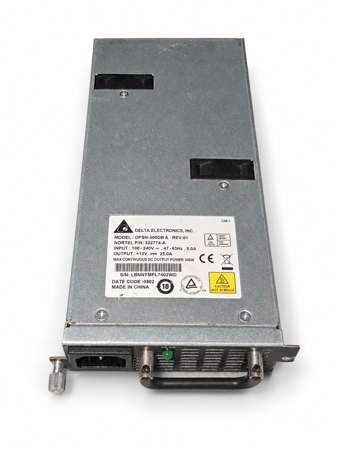 Avaya 325902-A Delta DPSN-300DB A Nortel 322774-A Dell 8024F Switch Power Supply Avaya 325902-A Delta DPSN-300DB A Nortel 322774-A Dell 8024F Switch Power Supply