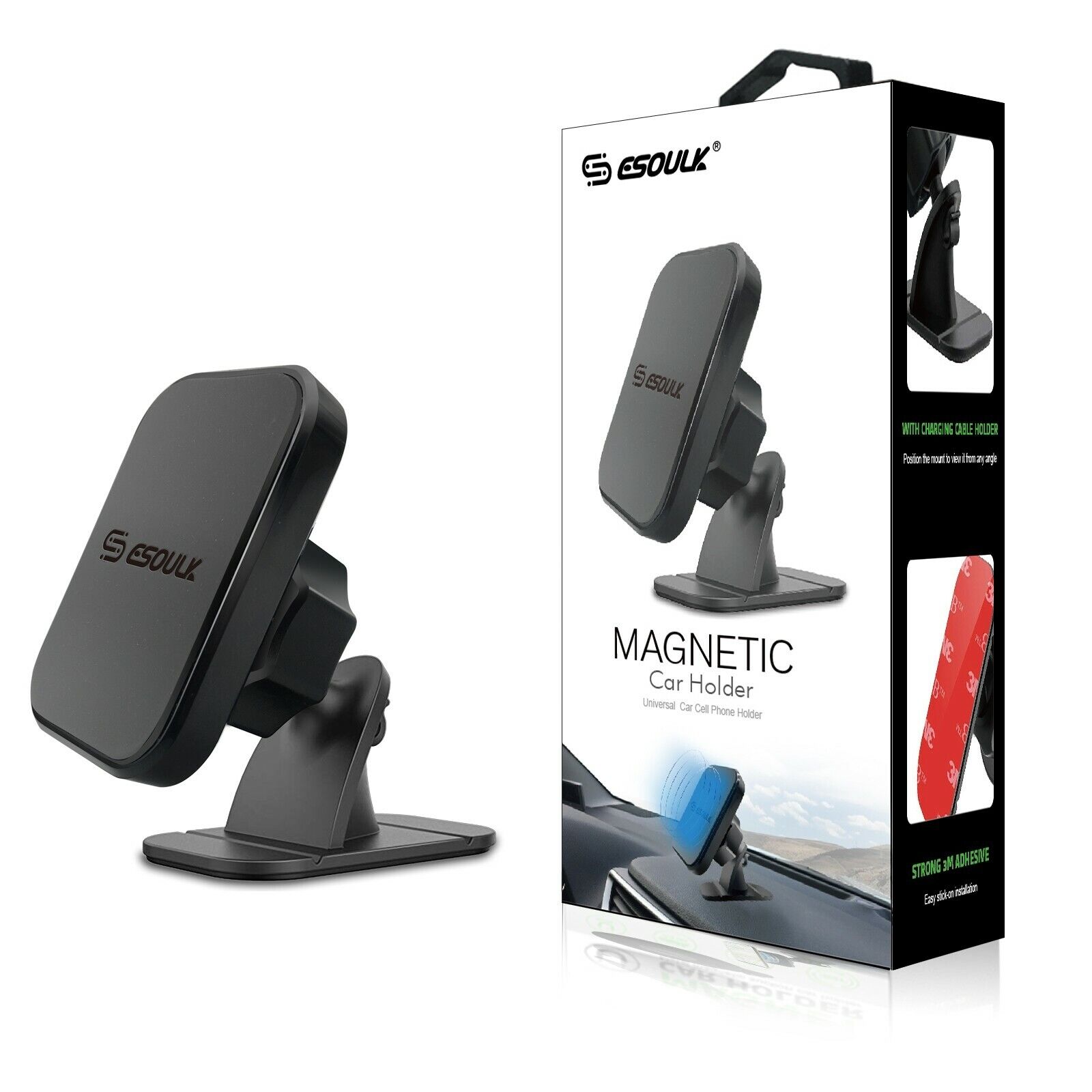 Universal Stick On Dashboard Magnetic Car Mount Holder For iPhone Galaxy GPS