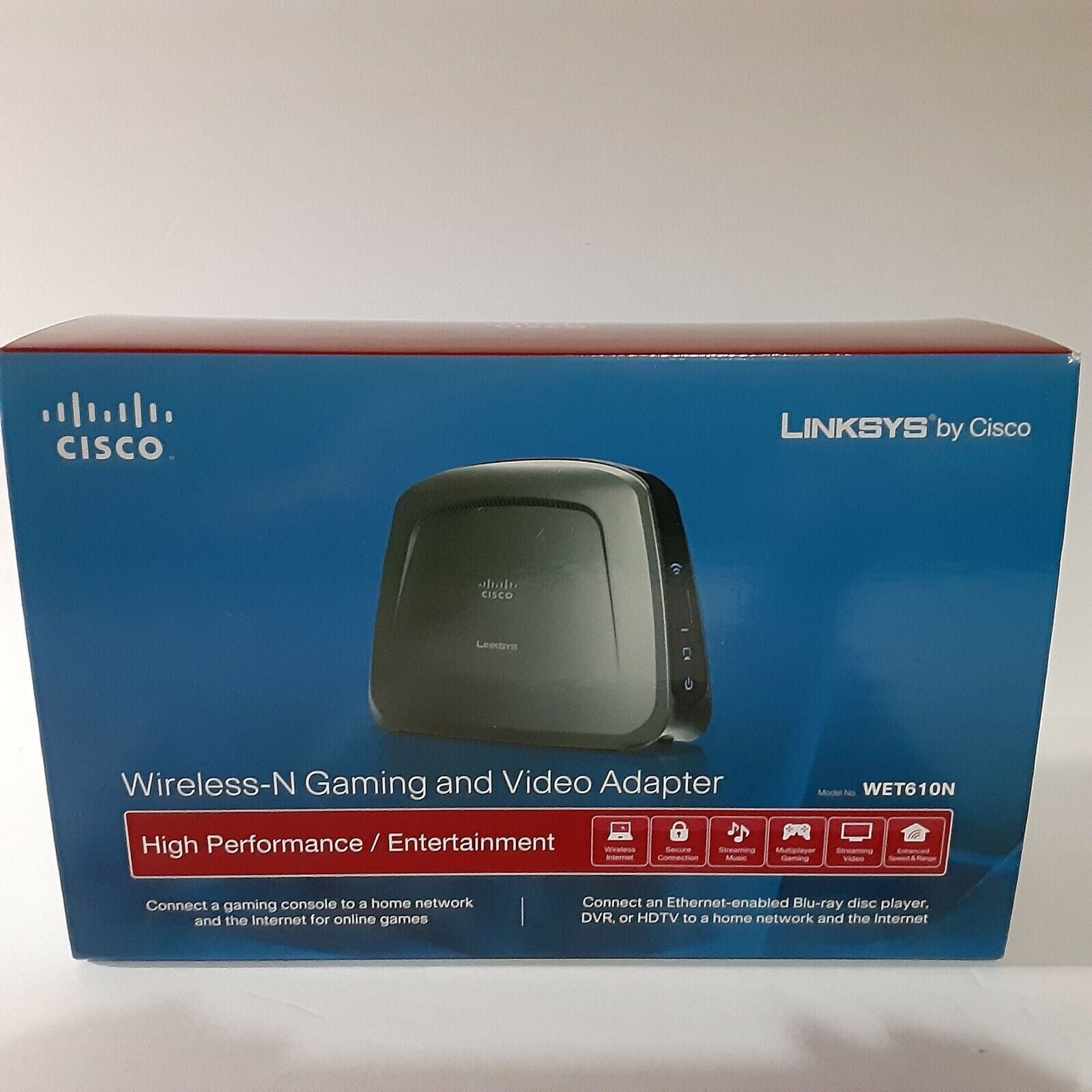 Linksys by Cisco Wireless-N-Gaming and Video Adapter WET610N No power cord