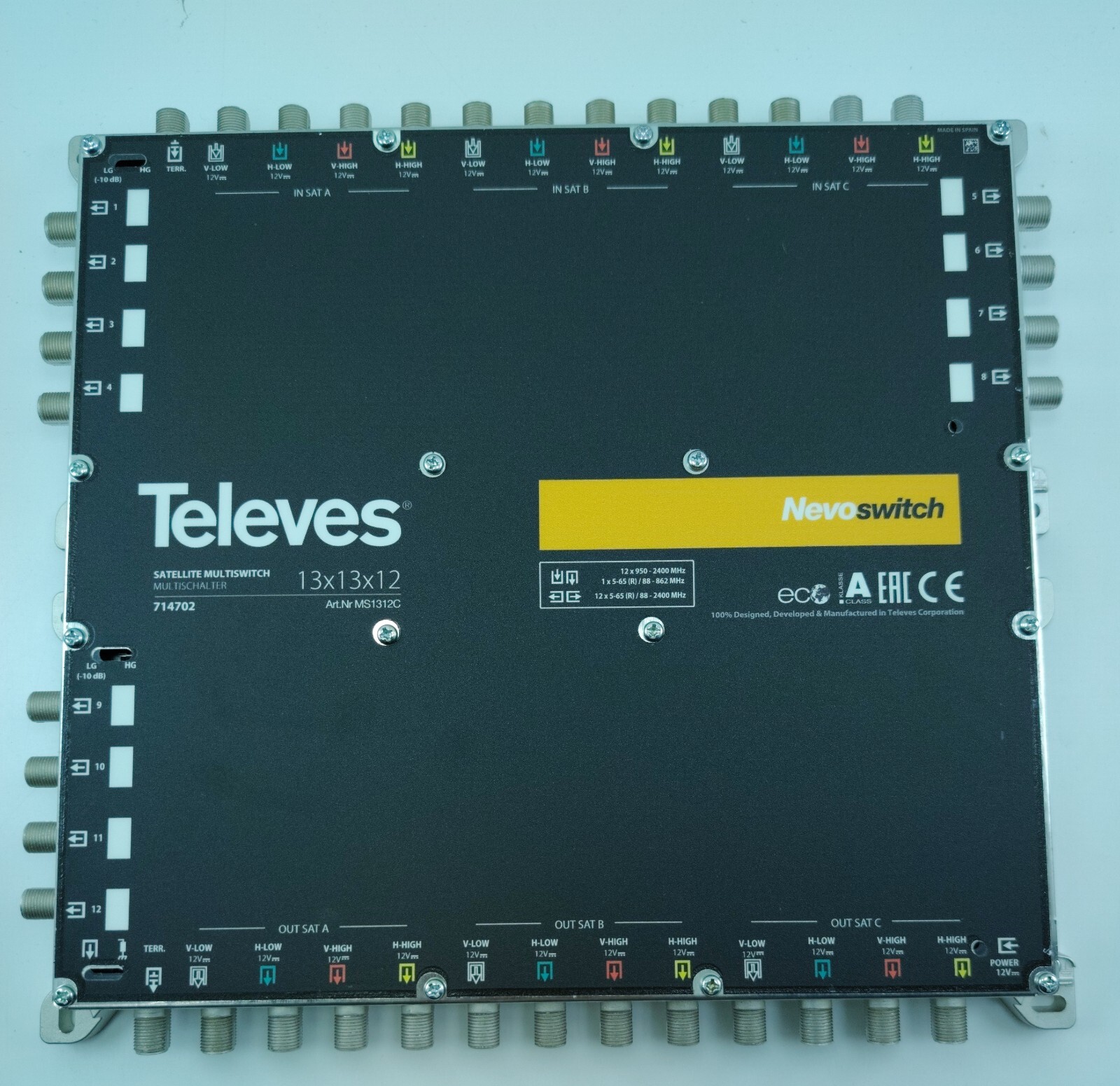 TELEVES 714702 NevoSwitch 13Inputs 12OutputsFor Floors F Terminal Cascade