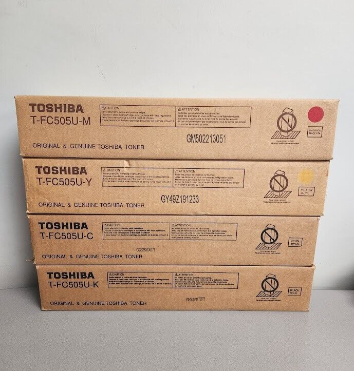 Toshiba T-FC505U Toner Cartridges Set KCMY For 2E505ACE,3005ACE,3505ACE OEM NEW