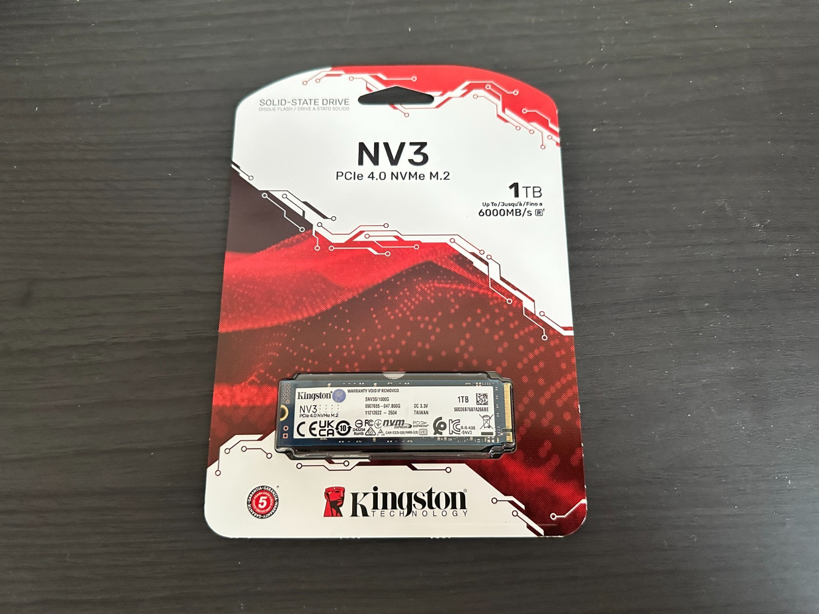 New Kingston NV3 1TB PCIe 4.0 NVMe M.2 2280 Internal SSD SNV3S/1000G New Kingston NV3 1TB PCIe 4.0 NVMe M.2 2280 Internal SSD SNV3S/1000G