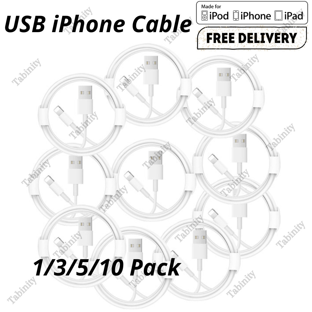 Lot For Apple iPhone 14 13 12 11 8 7 6 XR USB Cable Charger Charging Cord 3/6Ft