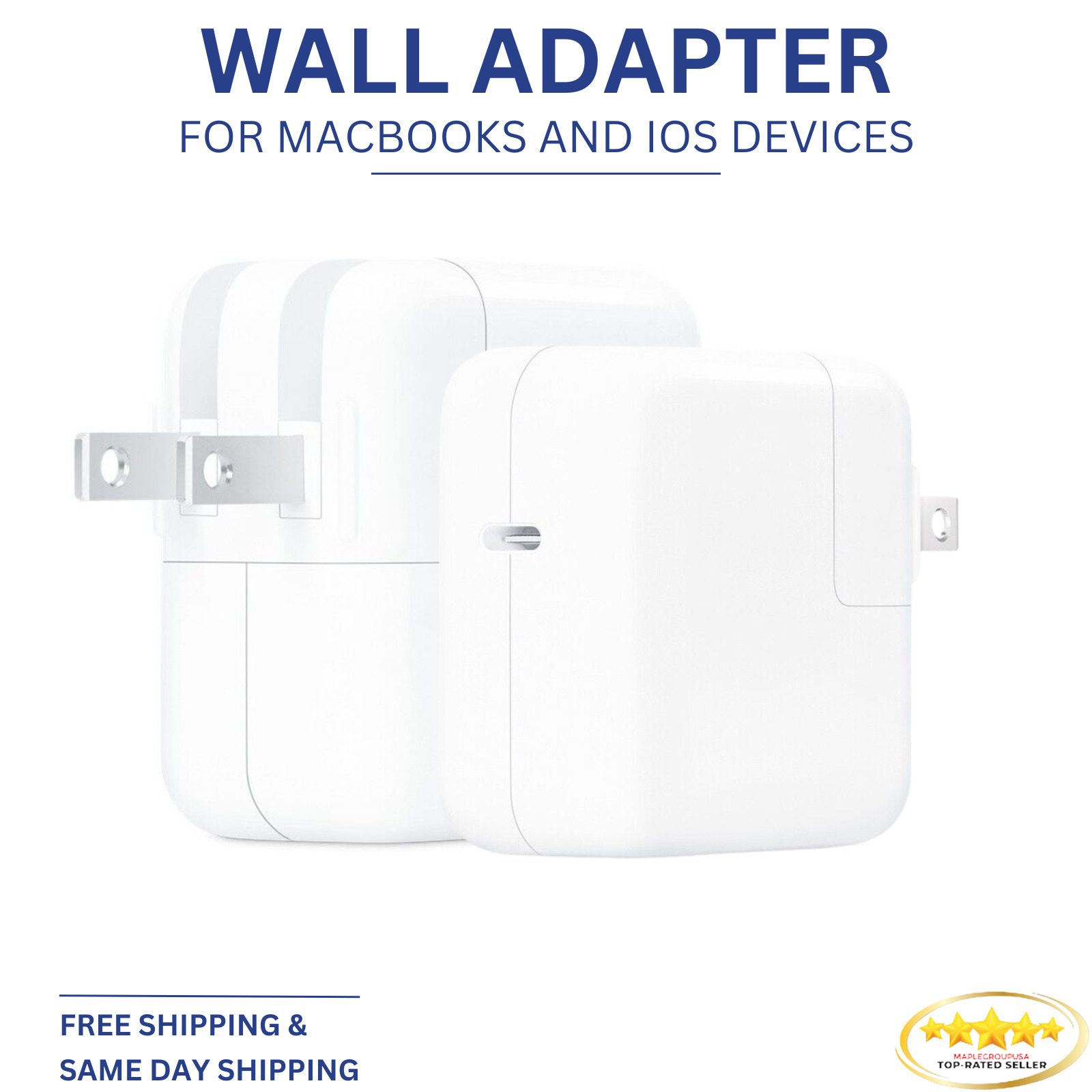 30W USB-C Power Adapter Wall Charger for iPhone iPad & MacBook